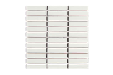 1x4 Straight Set Sheeted Original Ceramic Mosaic Tile in Limewash Gloss