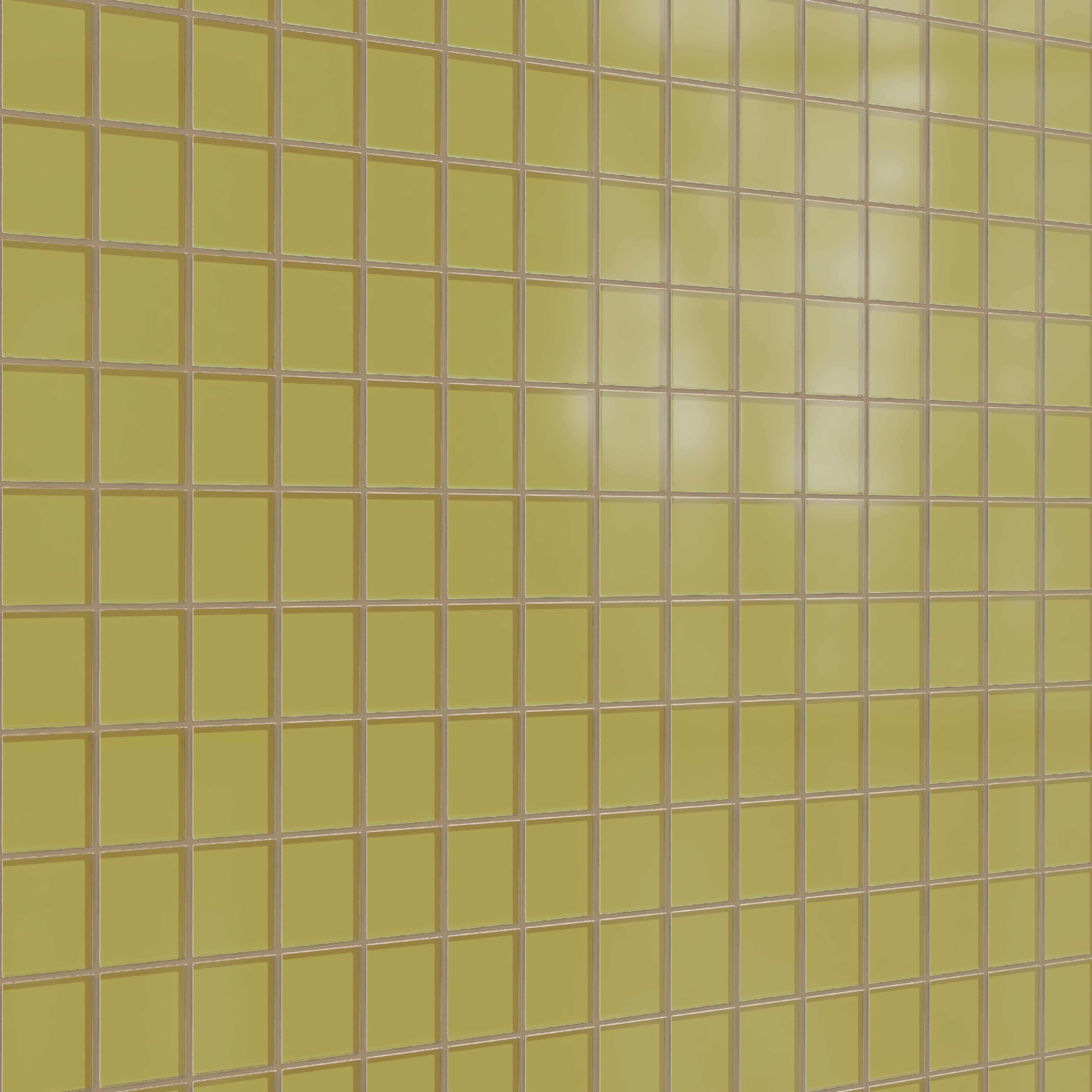 3x3 Straight Set Sheeted Glass Mosaic Tile in Pine Siskin Matte