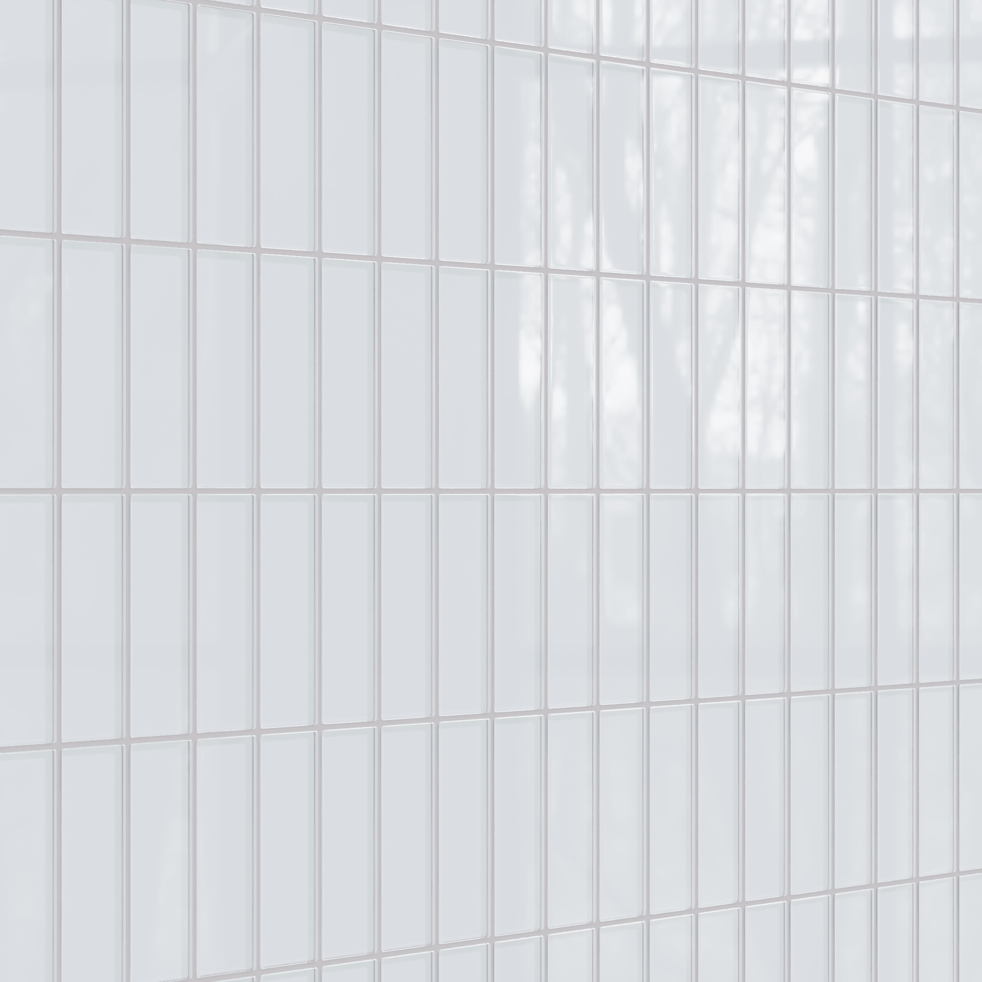 2x6 Glass Tile in Snowy Owl Gloss