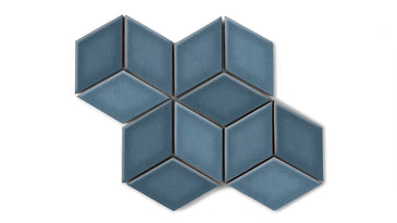 Small Diamond Sheeted - Escher Original Ceramic Mosaic Tile in Nautical Gloss