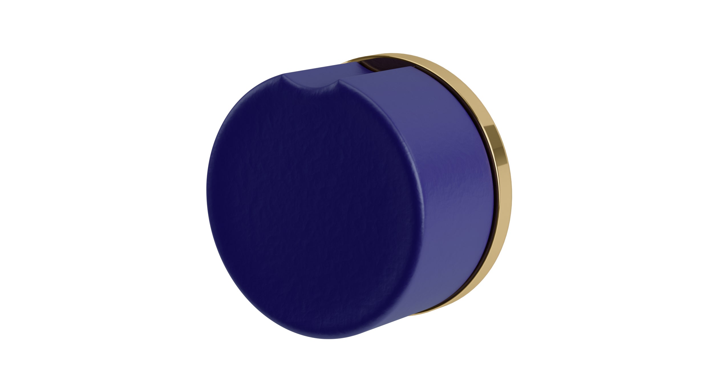 Foundry One Handle Wall Mount Diverter/Volume Control Shower Trim with Groove Ceramic Knob Handle in Polished Brass
