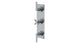 Flatiron Three Handle Wall Mount Shower Trim with Linear Cross/Linear Lever Handles in Satin Chrome