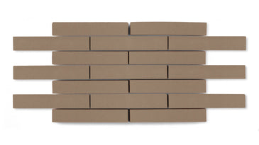 1x6 Half Offset Sheeted Original Ceramic Mosaic Tile in Sandstone Matte