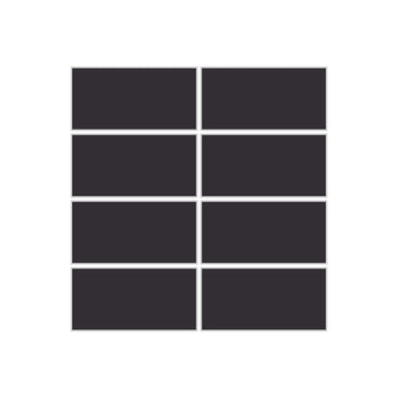 2x4 Straight Set Sheeted Original Ceramic Mosaic Tile in Graphite