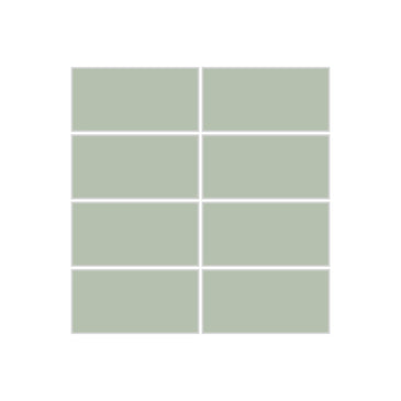 2x4 Straight Set Sheeted Original Ceramic Mosaic Tile in Rosemary Matte