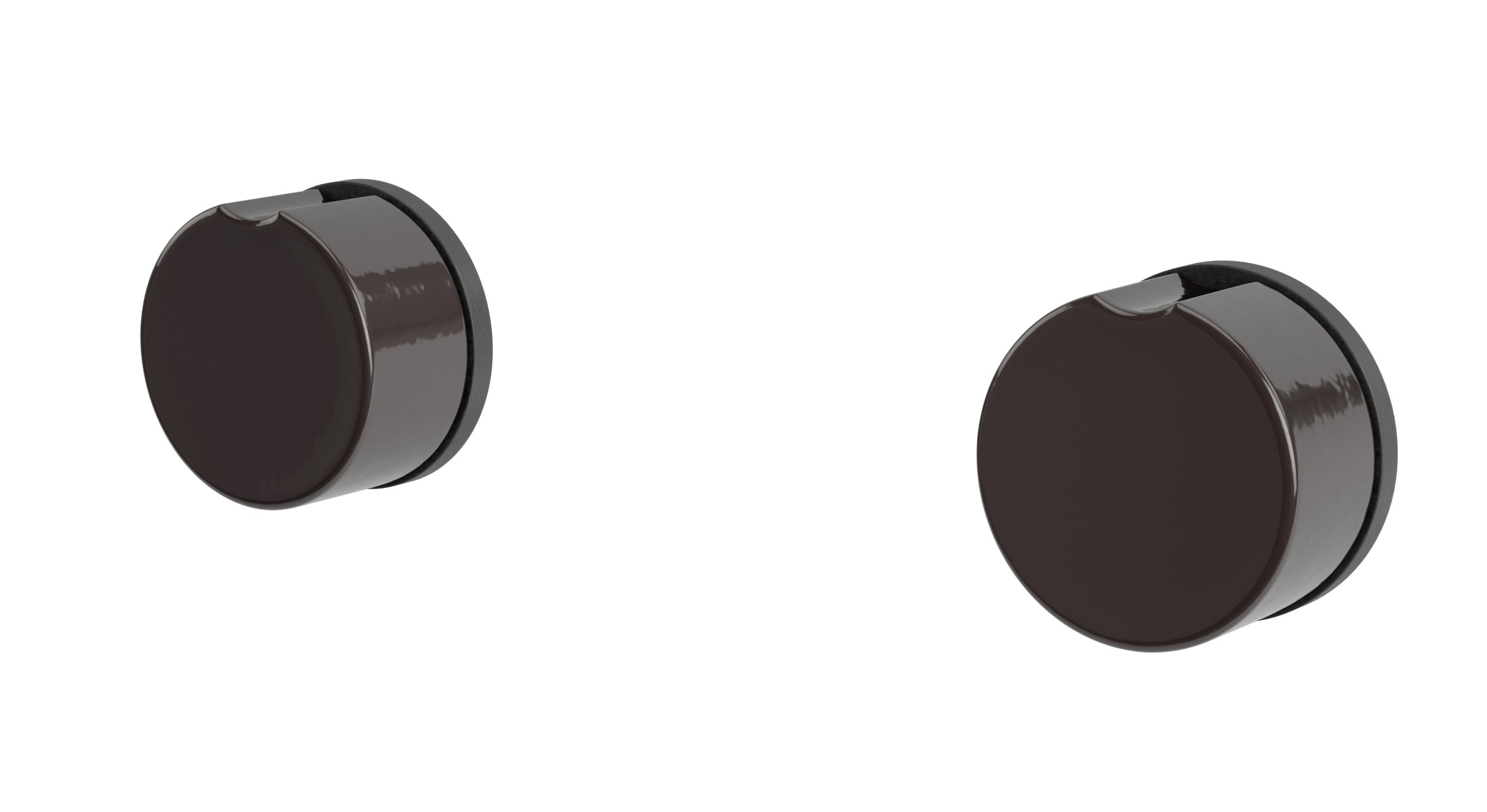 Foundry Two Handle Wall Mount Bath Trim with Groove Ceramic Knob Handles in Blackened Nickel