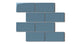2x4 Half Offset Sheeted Natural Press Ceramic Mosaic Tile in Azurite Gloss