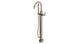Contour One Handle Floor Mount Gooseneck Bath Trim with Hand Shower and Soft Lever Handle in Polished Nickel