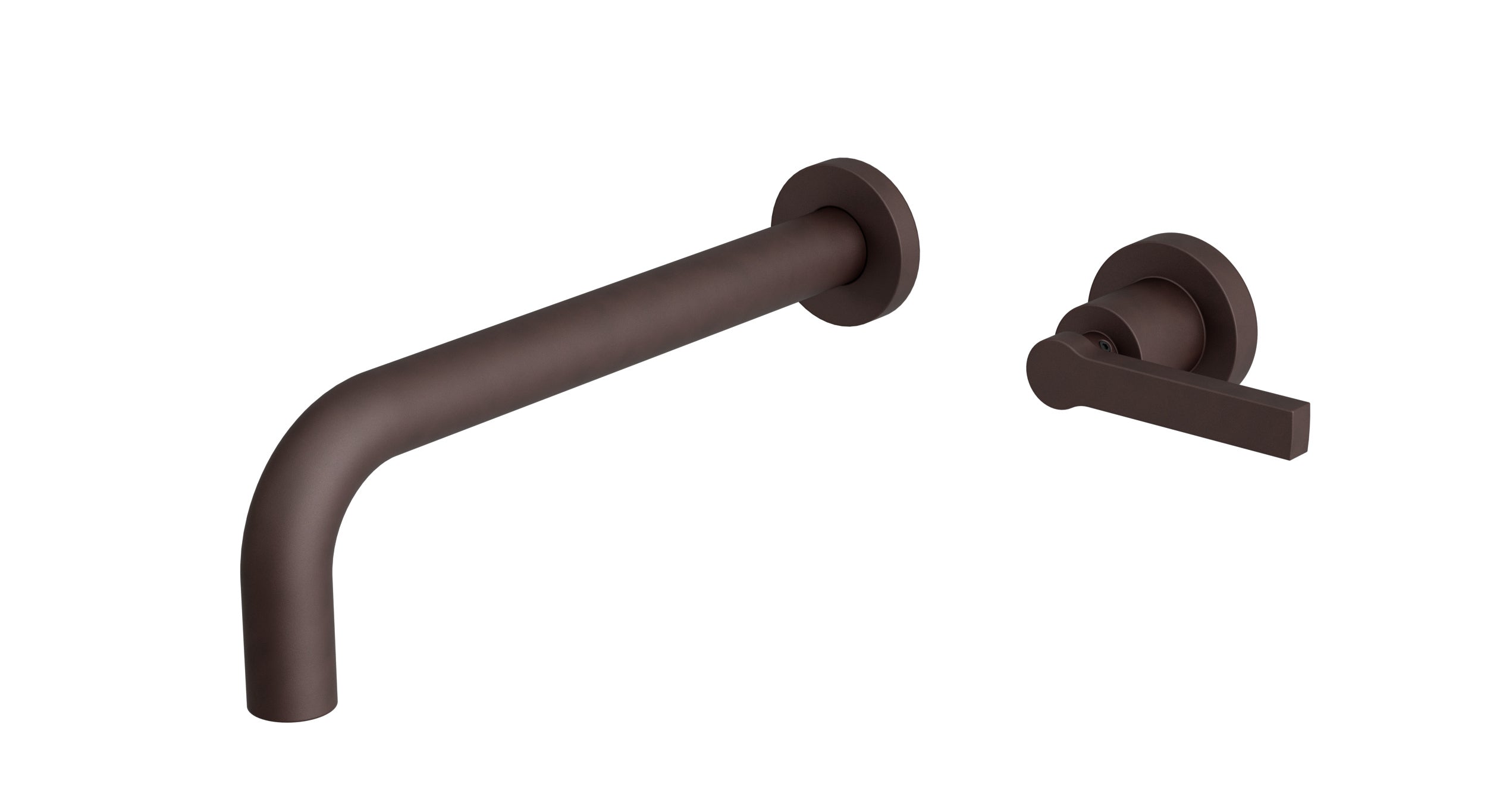 Flatiron One Handle Wall Mount 10" Lavatory Faucet with Linear Lever Handle in Architectural Copper