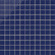 2x2 Straight Set Sheeted Natural Press Ceramic Mosaic Tile in Ultramarine Gloss