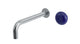 Foundry One Handle Wall Mount 7.5" Lavatory Faucet with Pebble Ceramic Knob Handle in Satin Chrome