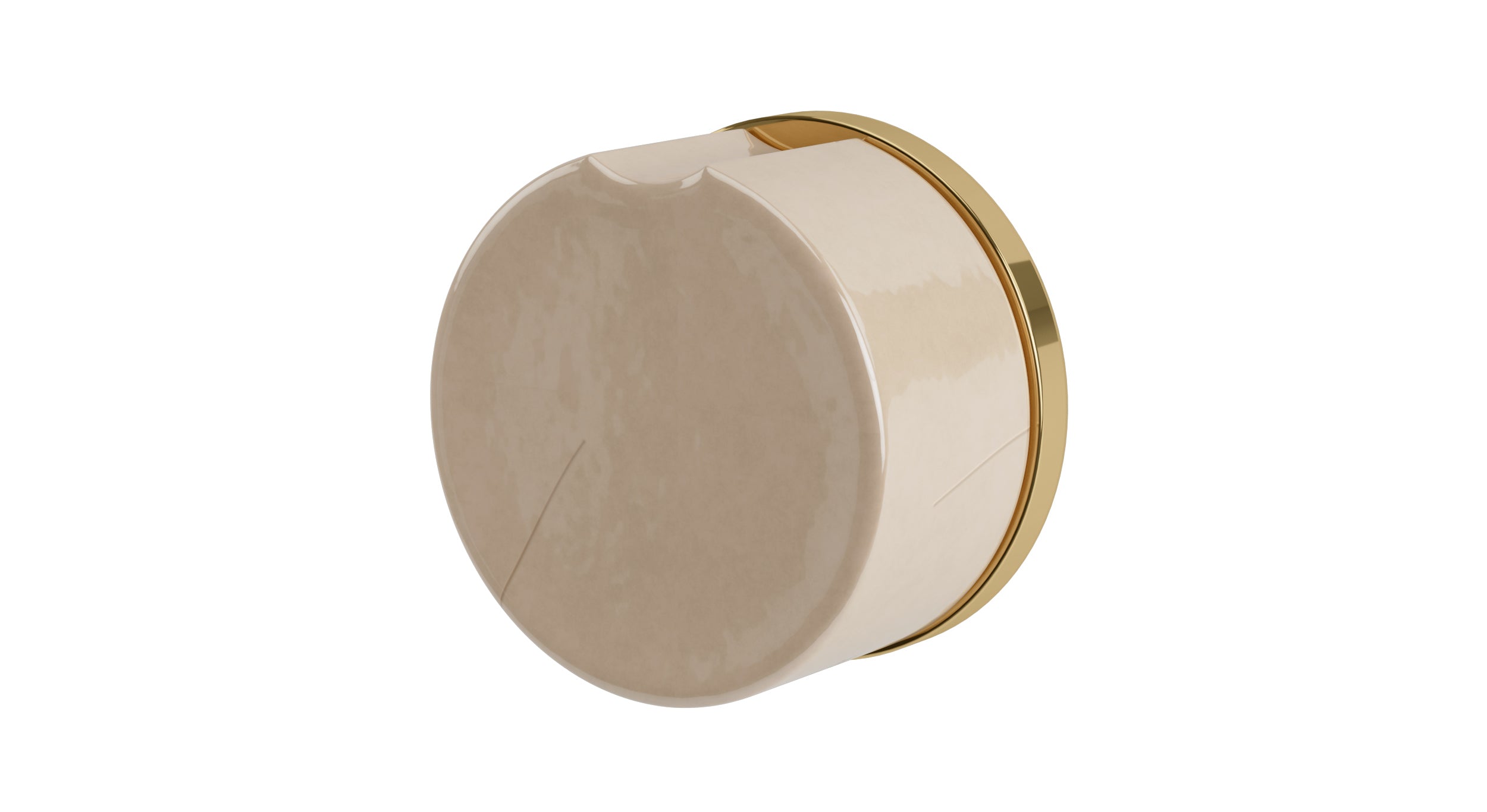 Foundry One Handle Wall Mount Diverter/Volume Control Shower Trim with Groove Ceramic Knob Handle in Polished Brass
