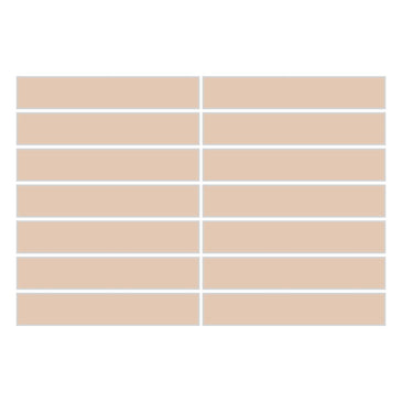 1x6 Straight Set Sheeted Original Ceramic Mosaic Tile in Tumbleweed Gloss