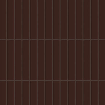 1x6 Straight Set Sheeted Original Ceramic Mosaic Tile in Garnet Matte
