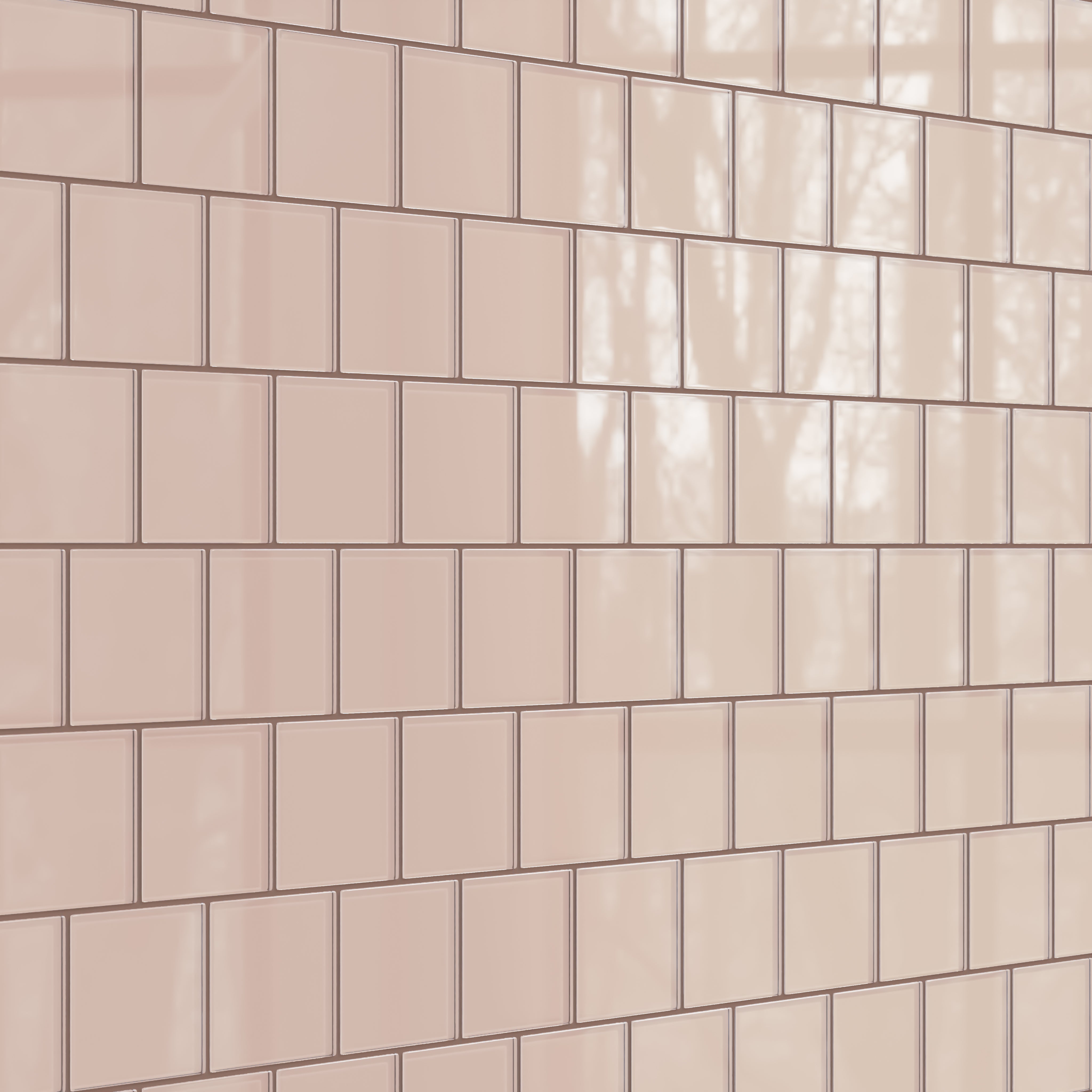 4x4 Glass Tile in Rosy Finch Gloss