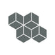 Small Diamond Sheeted - Escher Original Ceramic Mosaic Tile in Flagstone Gloss