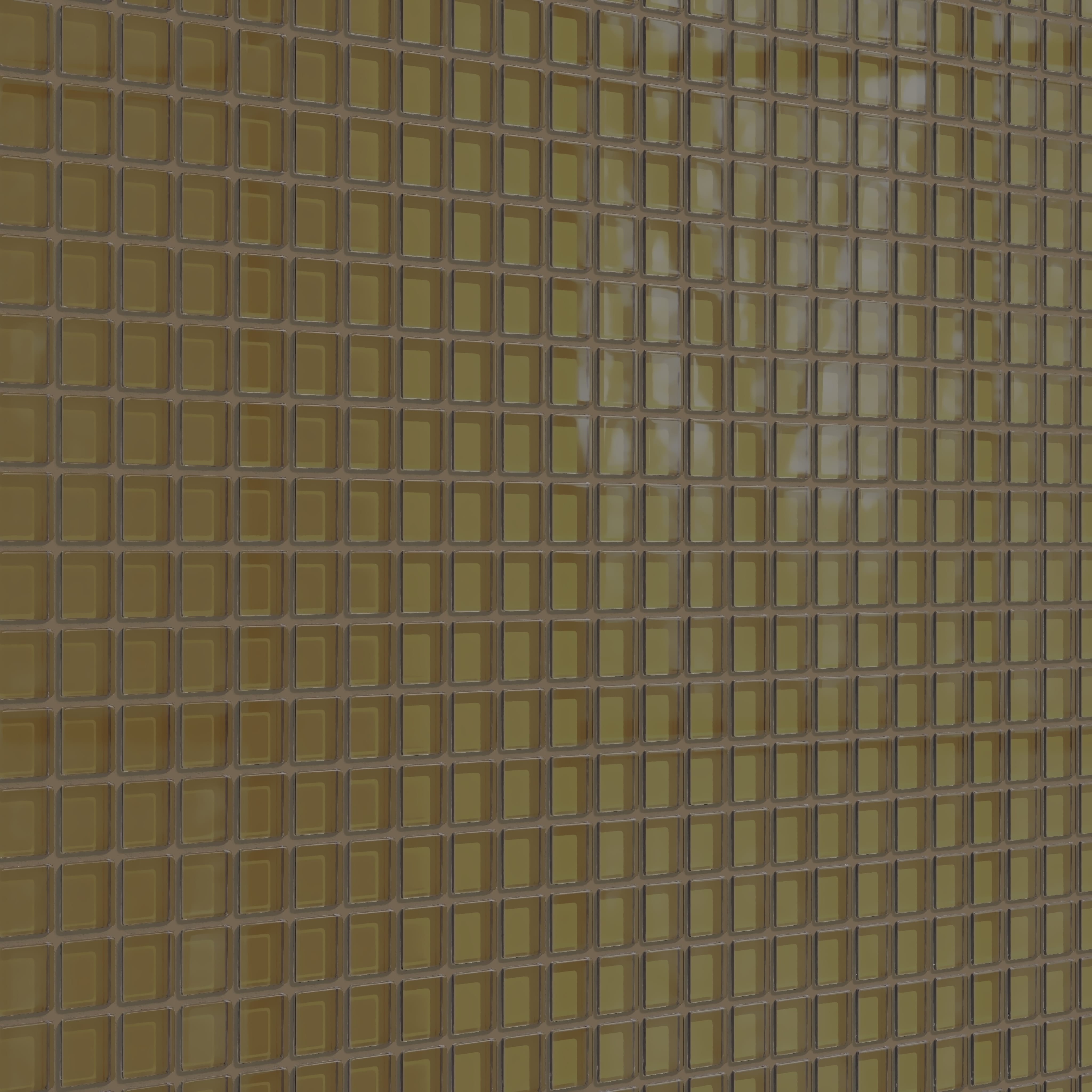 1x1 Straight Set Sheeted Glass Mosaic Tile in Merlin Gloss
