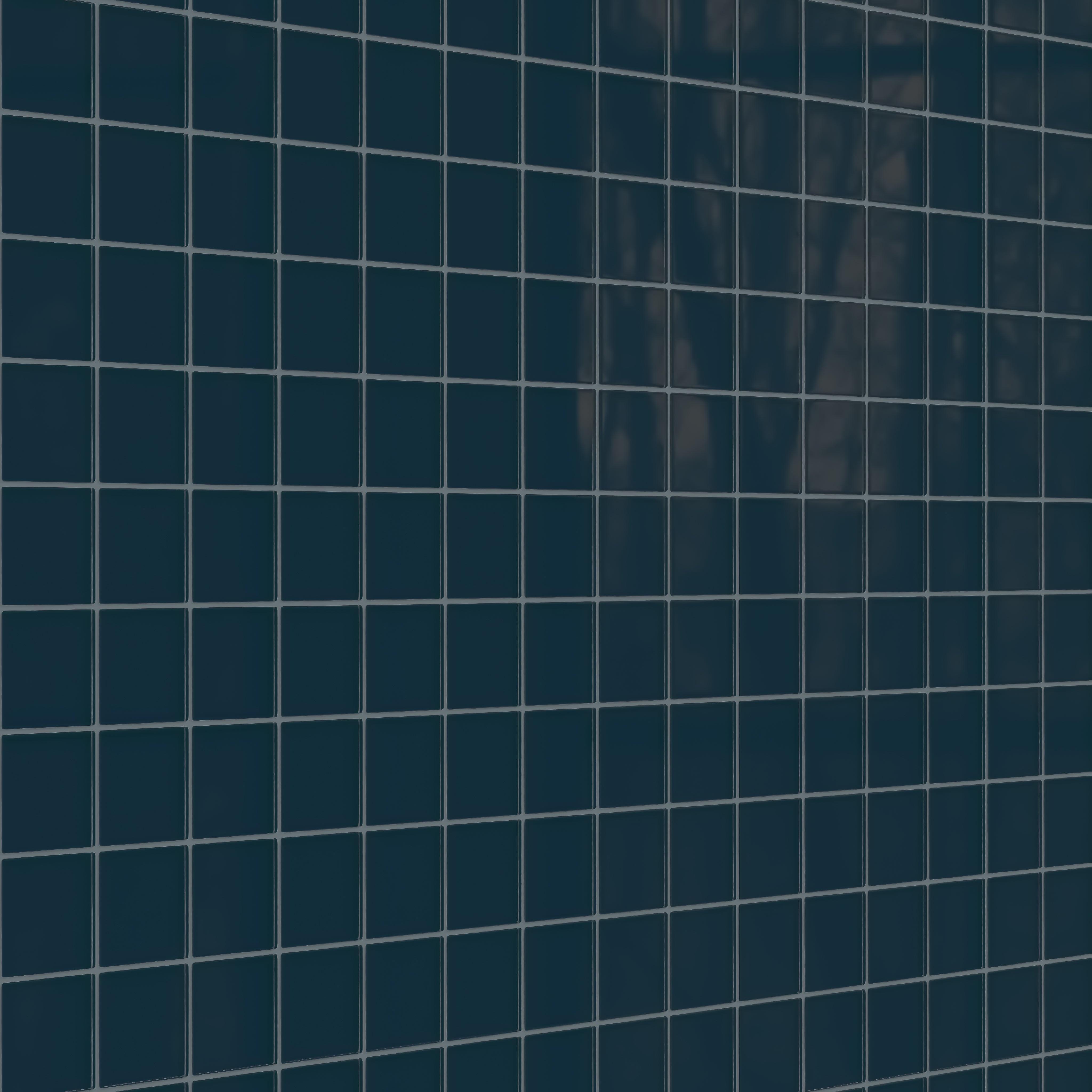 3x3 Straight Set Sheeted Glass Mosaic Tile in Grackle Gloss