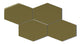 Elongated Hexagon Natural Press Ceramic Tile in Sap Green Gloss