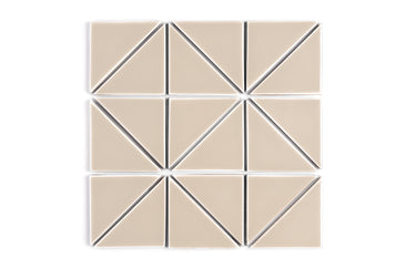 4" Triangle Original Ceramic Tile in Sweet Pea Gloss