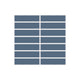 1x4 Straight Set Sheeted Original Ceramic Mosaic Tile in Slate Blue Matte