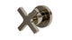 Flatiron One Handle Wall Mount Diverter/Volume Control Shower Trim with Linear Cross Handle in Polished Nickel