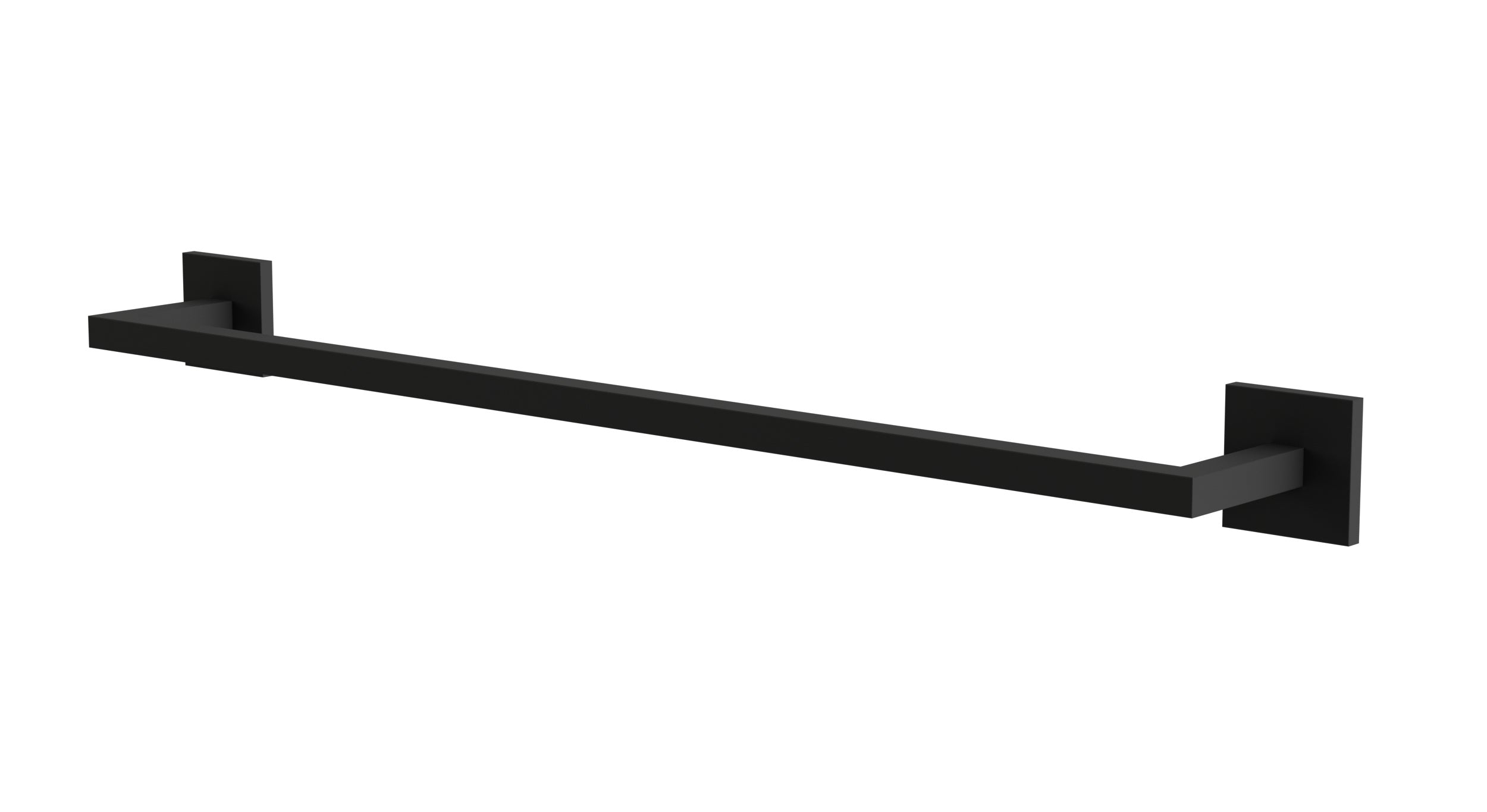 Flatiron Square Towel Bar 24" in Matte Black