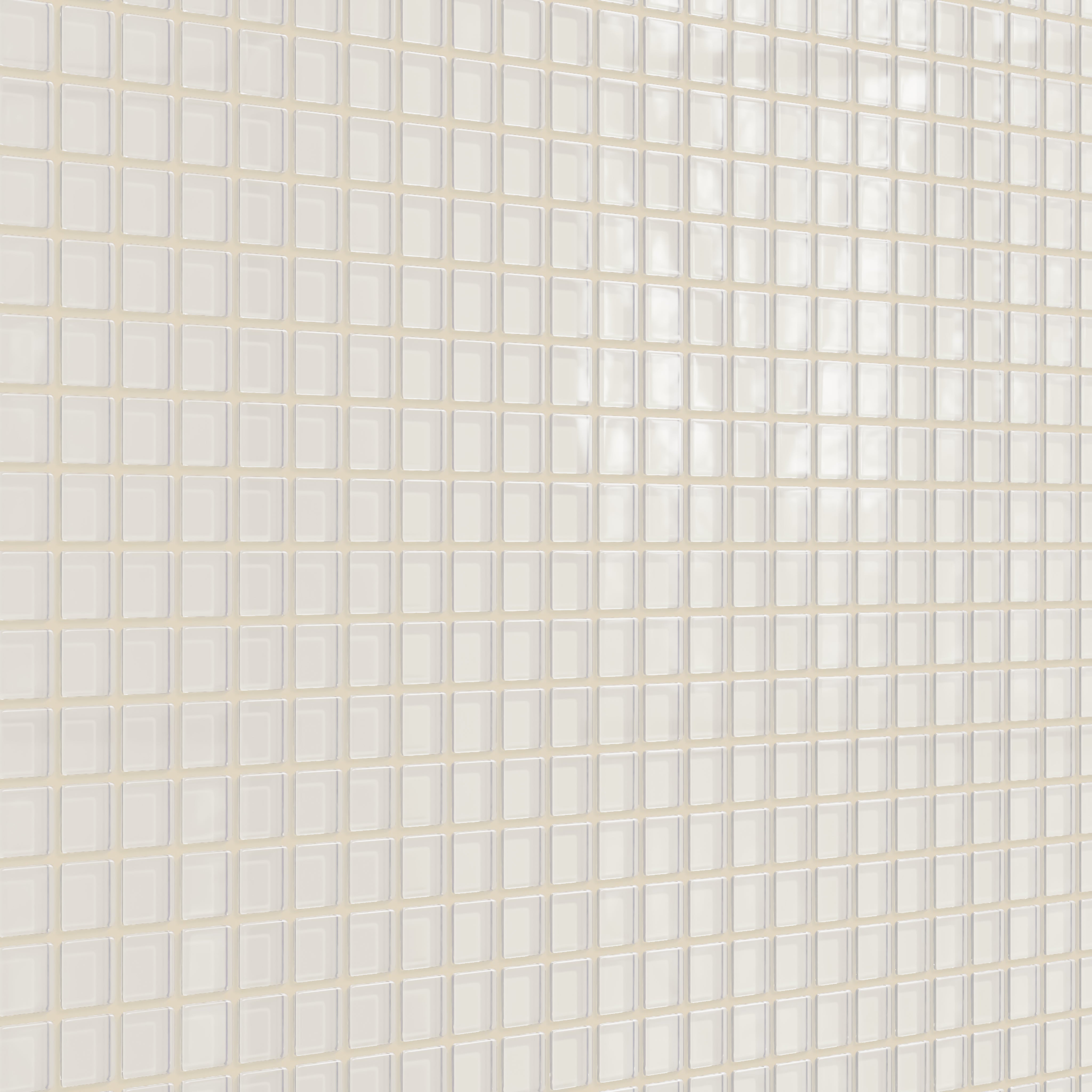 1x1 Straight Set Sheeted Glass Mosaic Tile in Dove Gloss