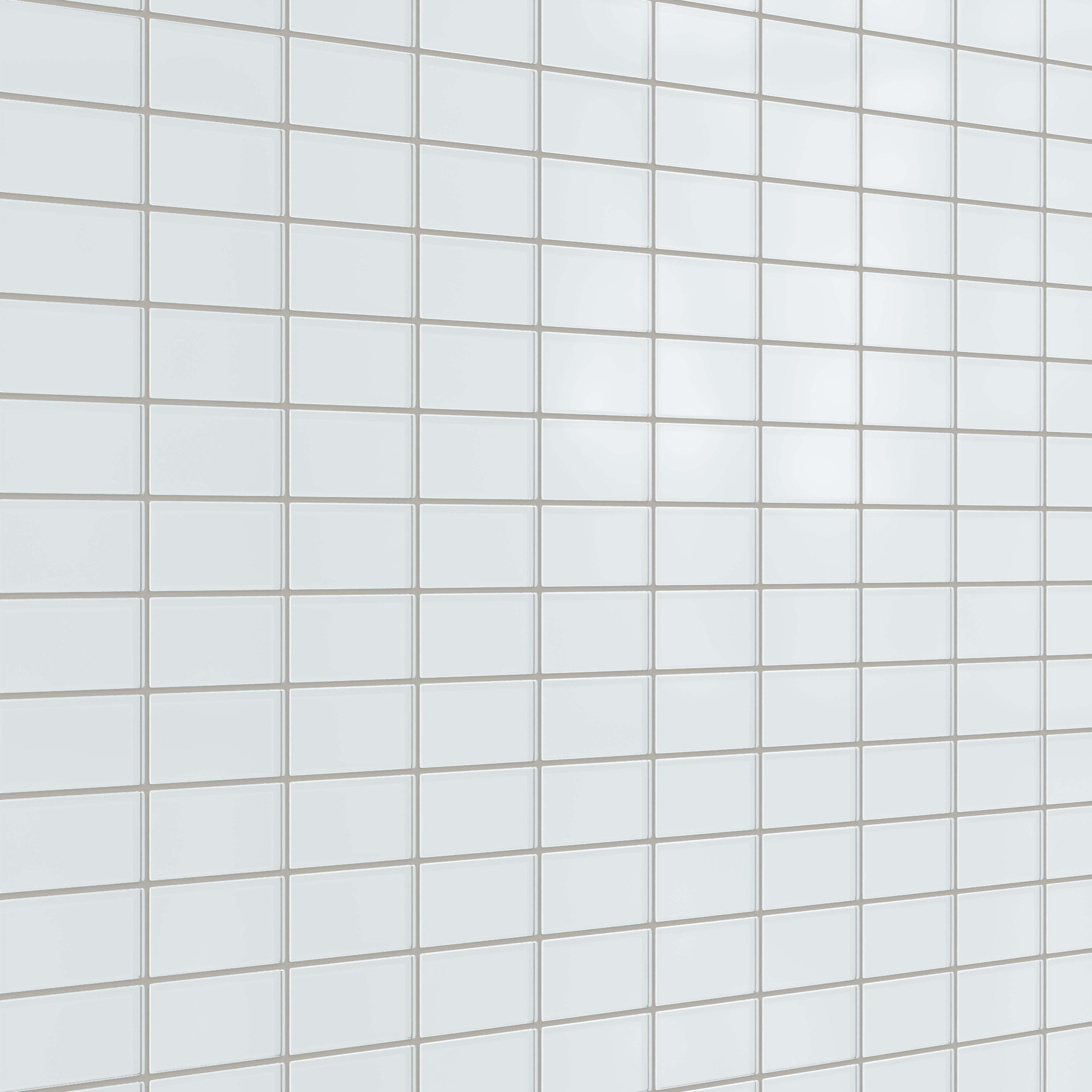 2x4 Straight Set Sheeted Glass Mosaic Tile in Warbler Matte