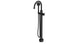 Emerson One Handle Floor Mount Gooseneck Bath Trim with Hand Shower and Classic Cross Handle in Matte Black