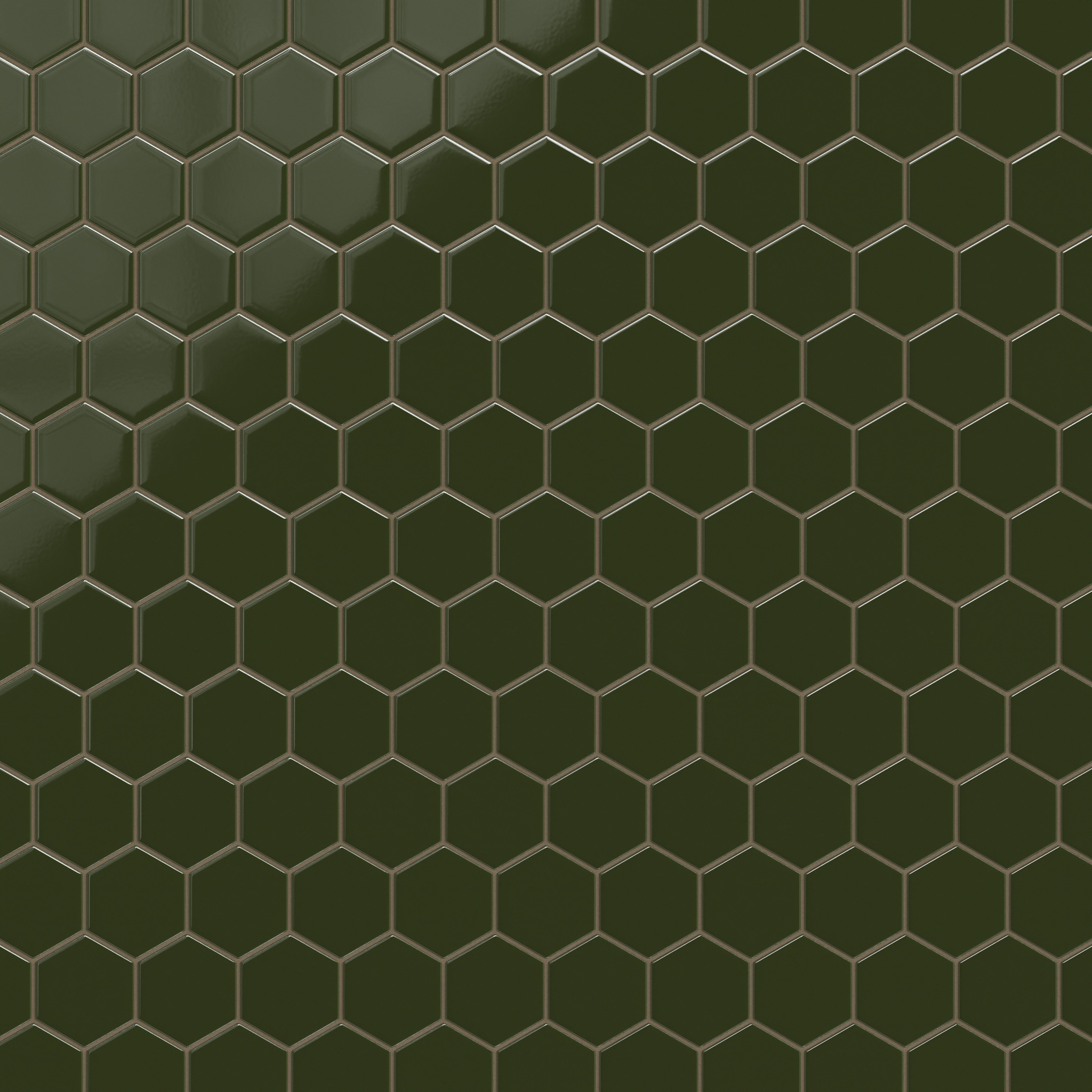 4" Hexagon Original Ceramic Tile in Lone Pine Gloss