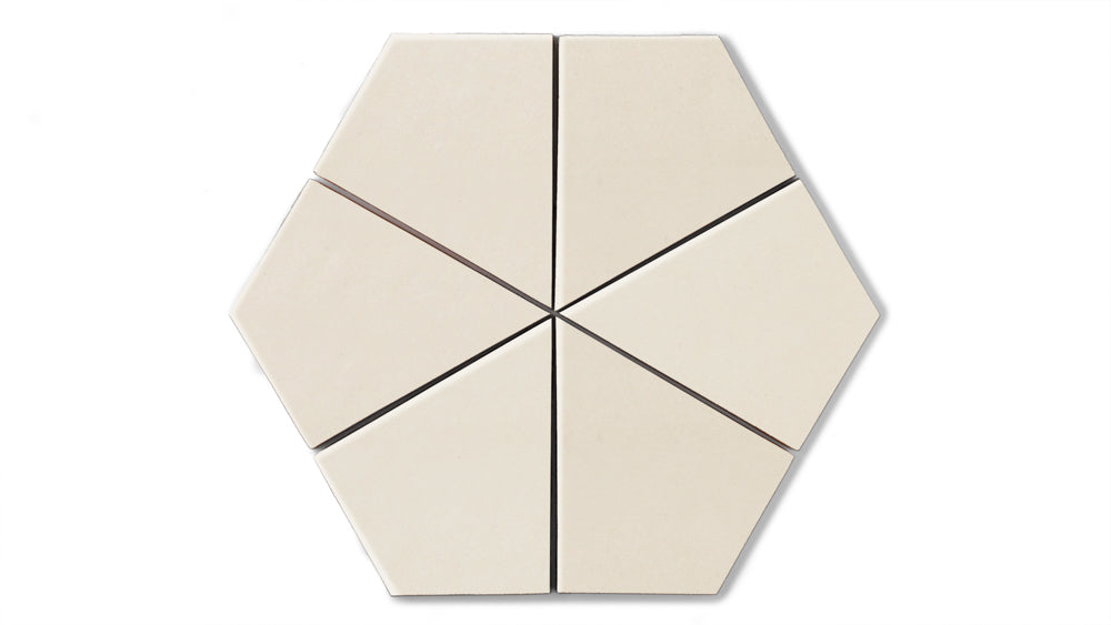 Hexite Original Ceramic Tile in Ivory Matte