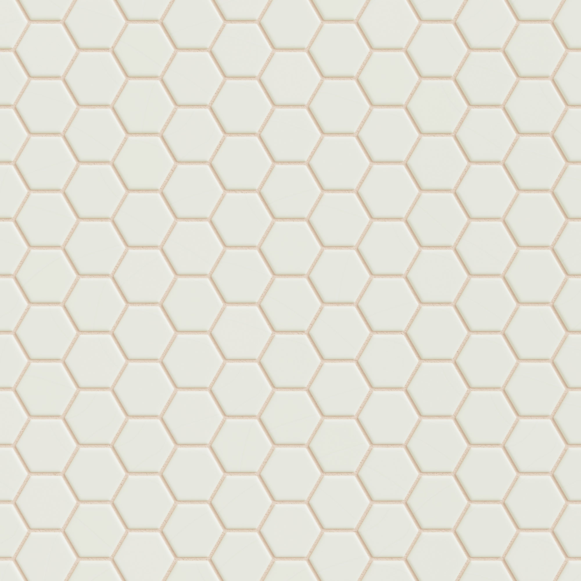 1" Hexagon Sheeted Original Ceramic Mosaic Tile in Limewash Gloss