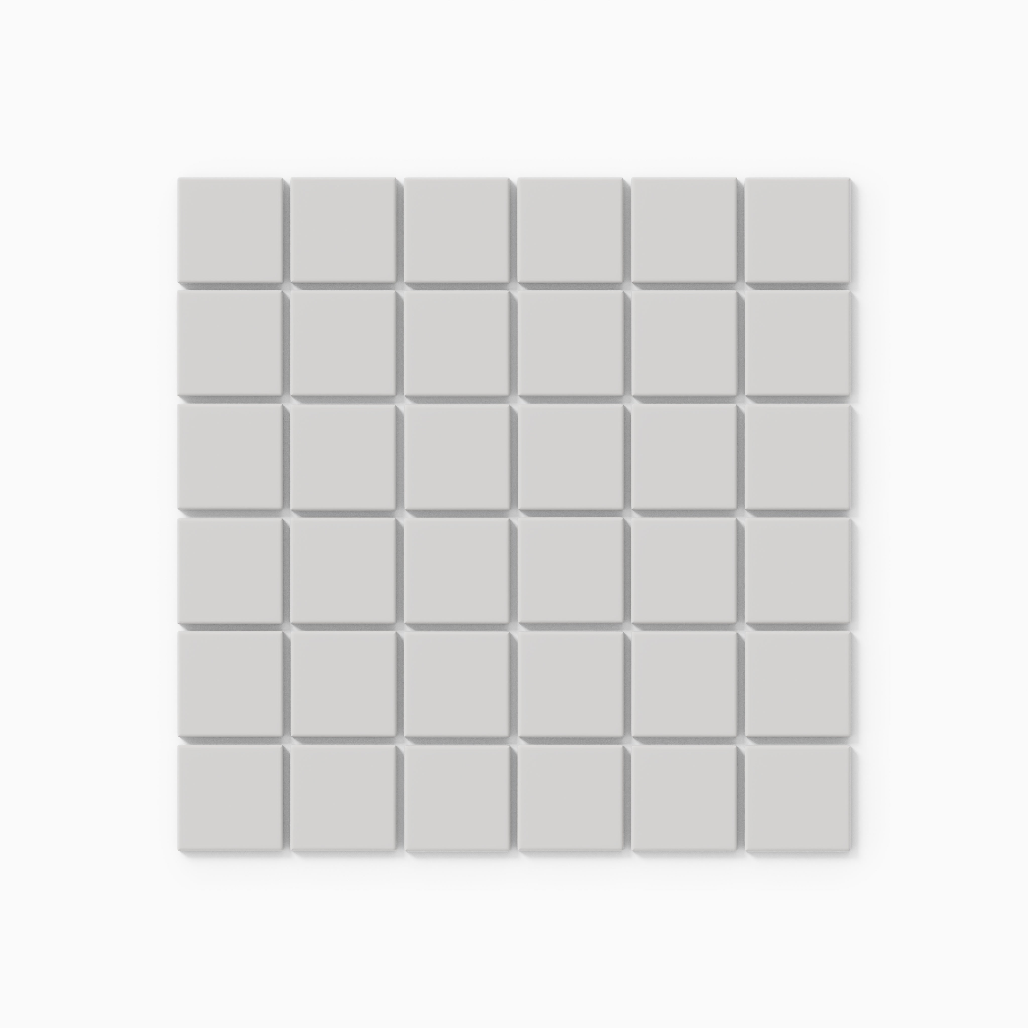 2x2 Straight Set Sheeted Natural Press Ceramic Mosaic Tile in Cloud Cover Matte