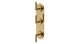 Contour Three Handle Wall Mount Shower Trim with Soft Lever Handles in Uncoated Polished Brass