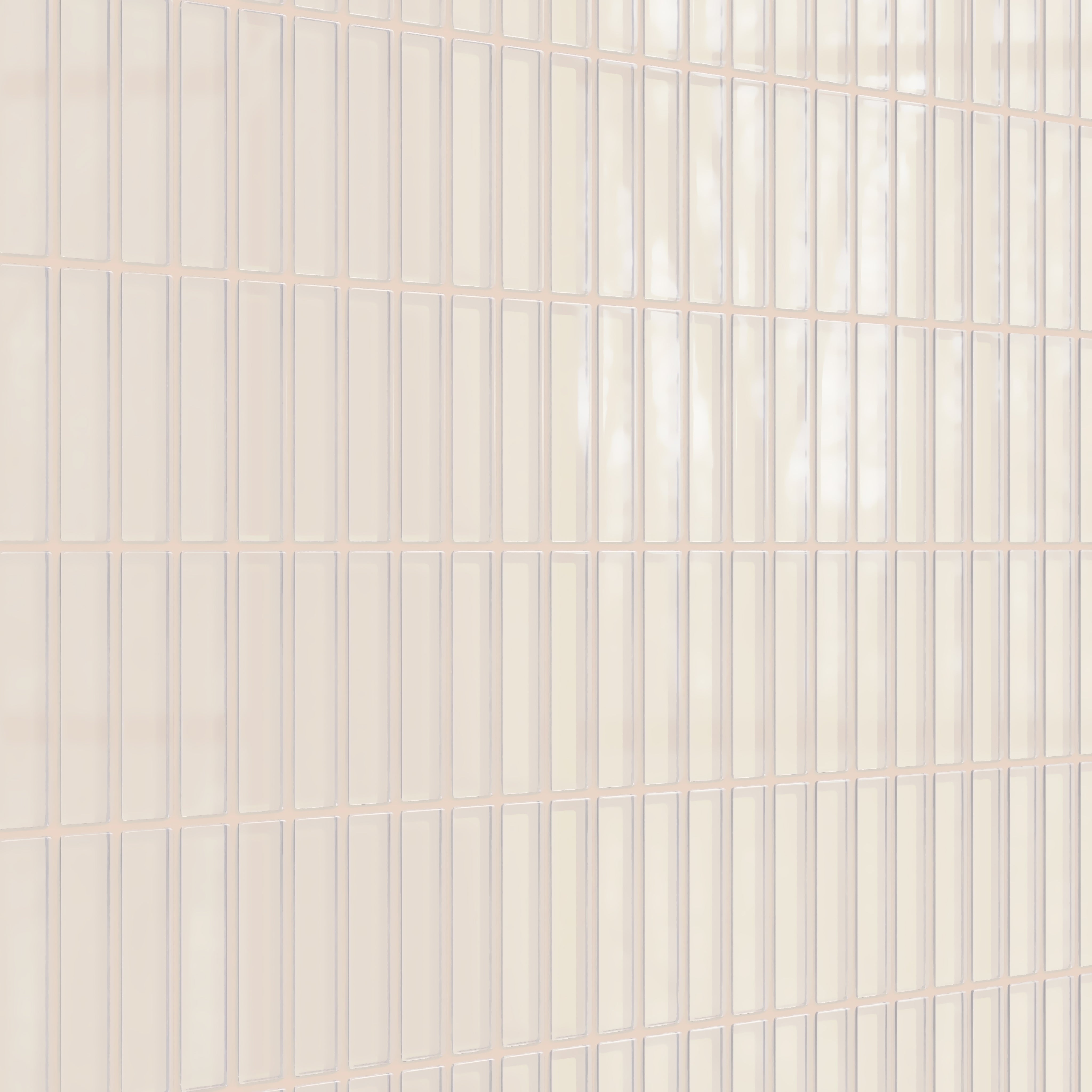1x4 Straight Set Sheeted Glass Mosaic Tile in Sandpiper Gloss