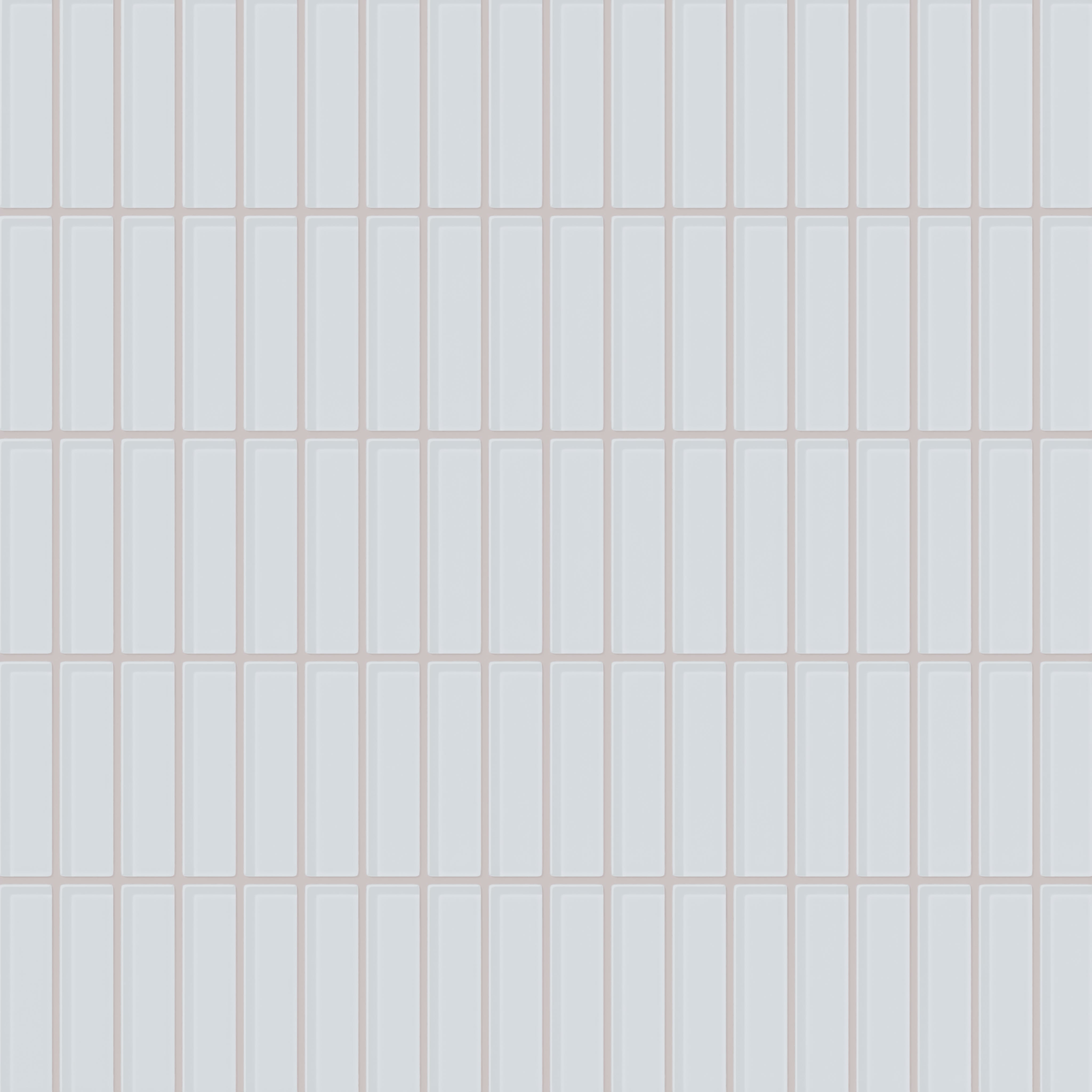 1x4 Straight Set Sheeted Glass Mosaic Tile in Snowy Owl Gloss