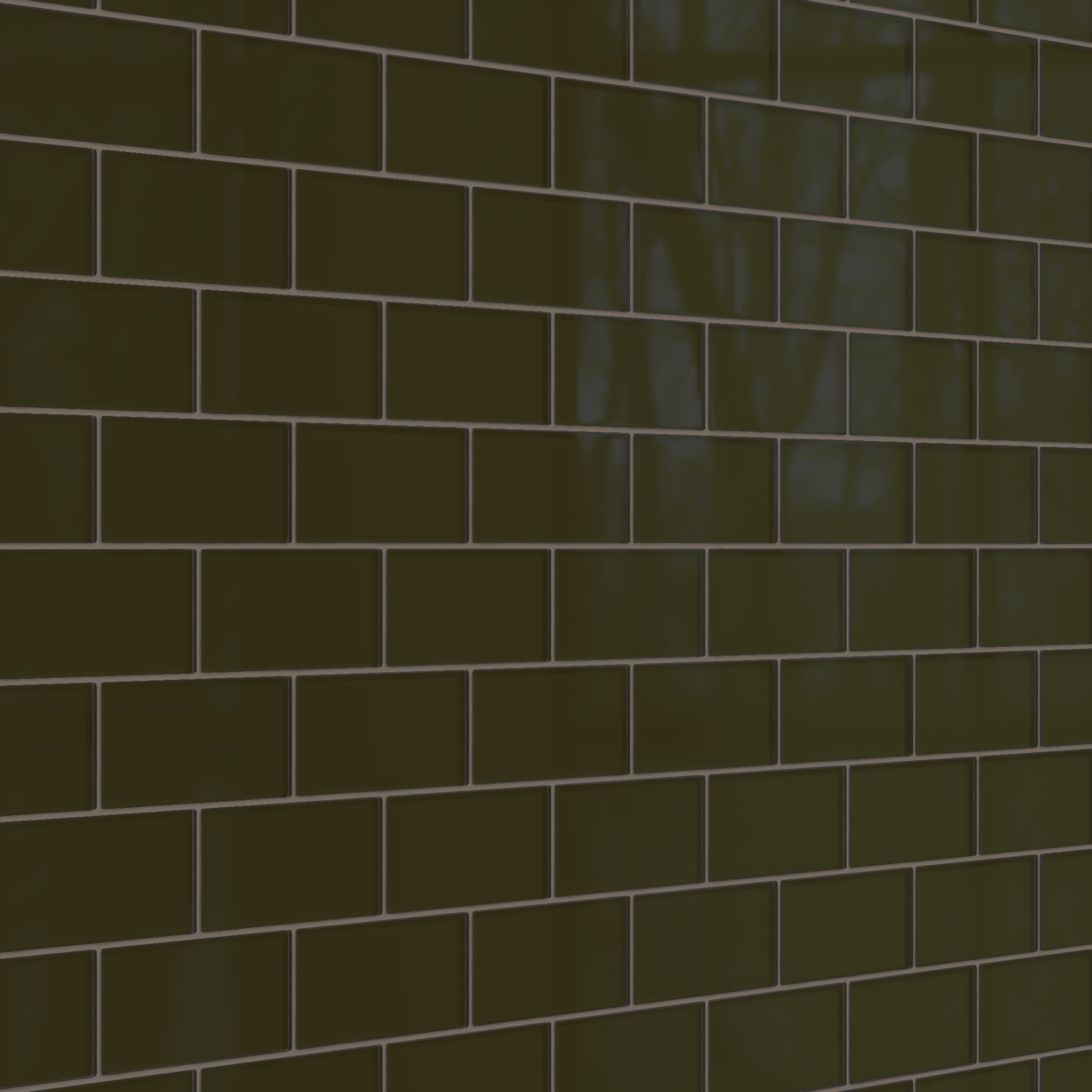 3x6 Glass Tile in Catbird Gloss