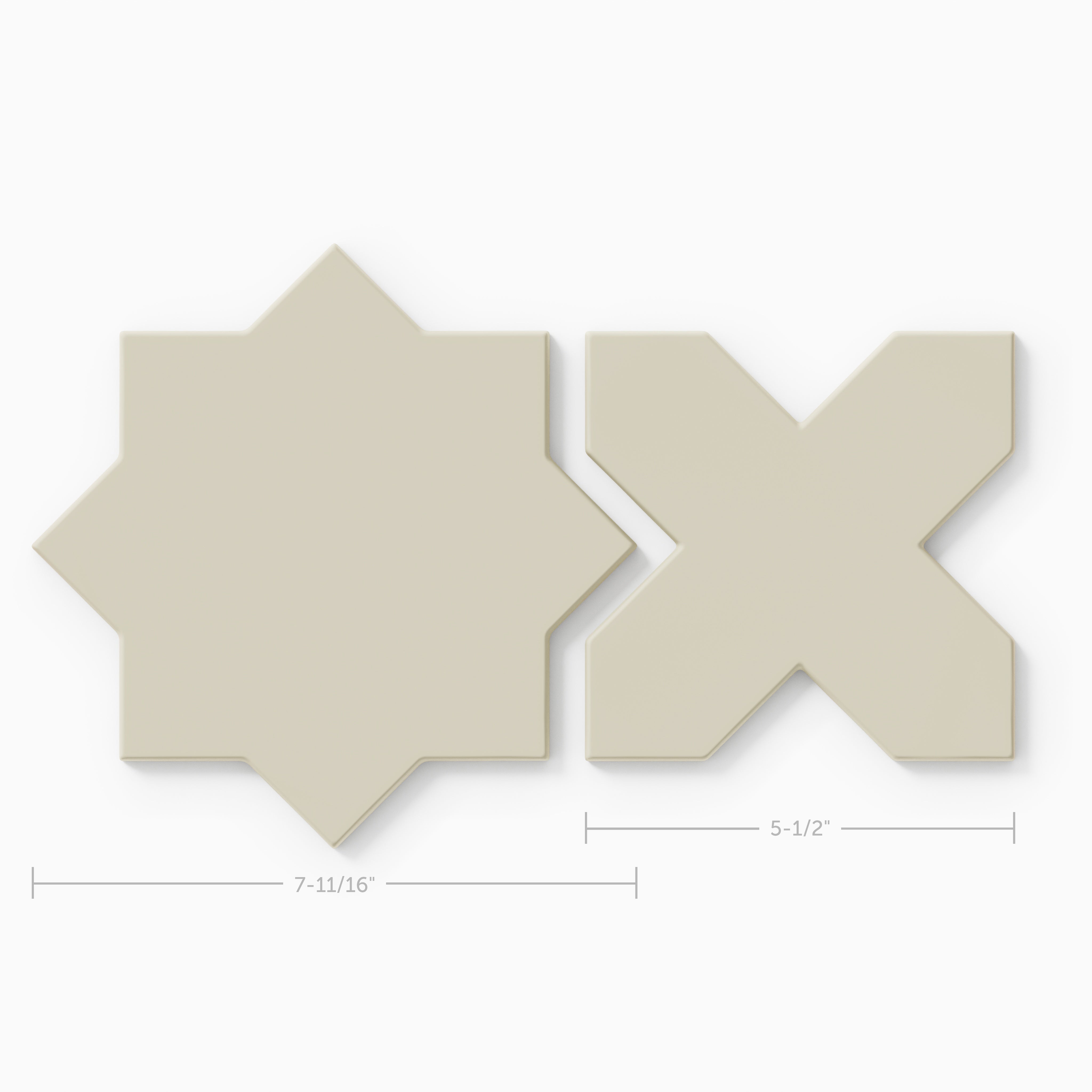 Star & Cross Original Ceramic Tile in Dolomite Matte