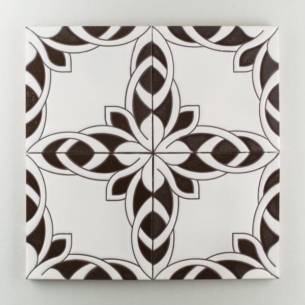 8x8 Handpainted Tile San Carlos in Warm Motif