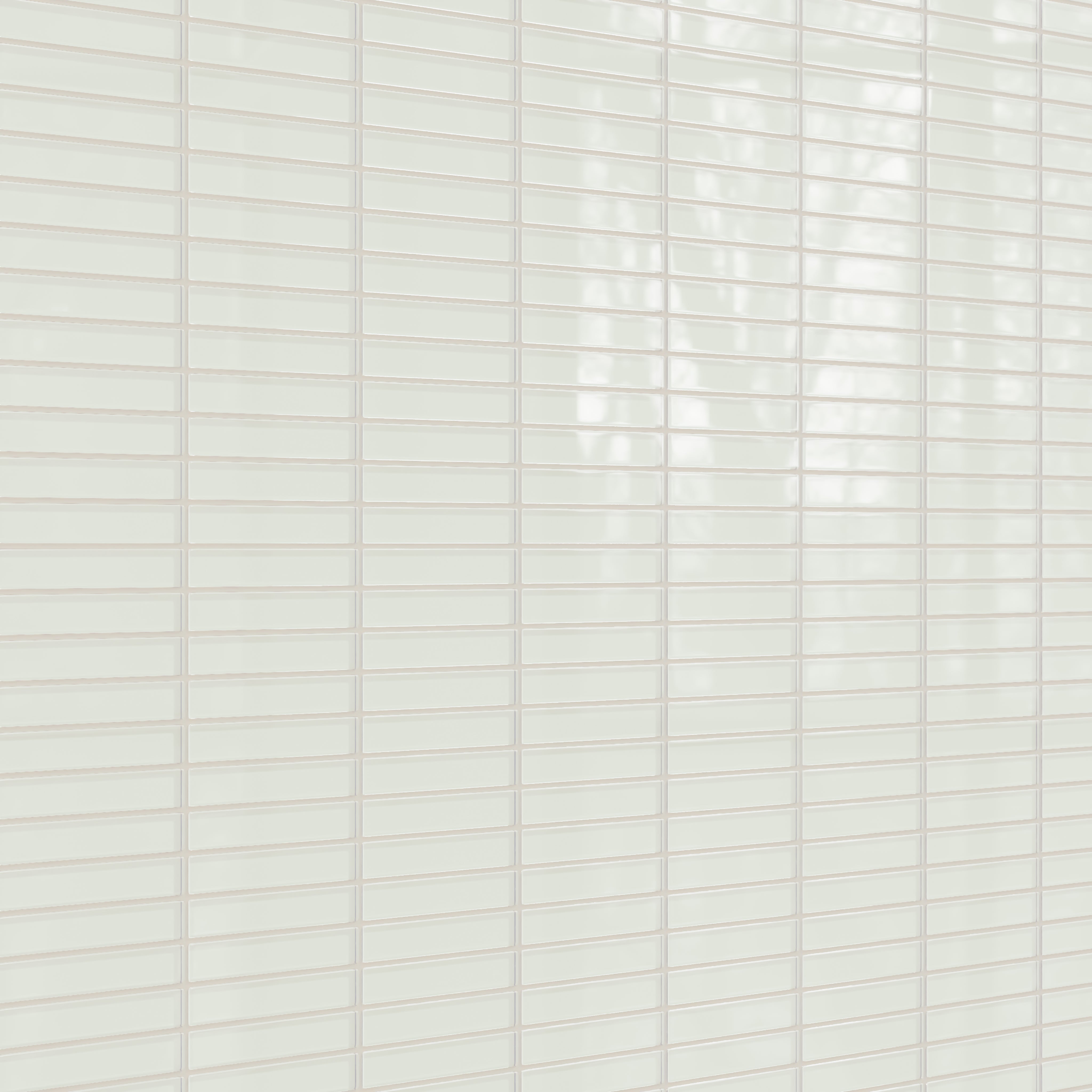 1x6 Straight Set Sheeted Glass Mosaic Tile in Flycatcher Gloss