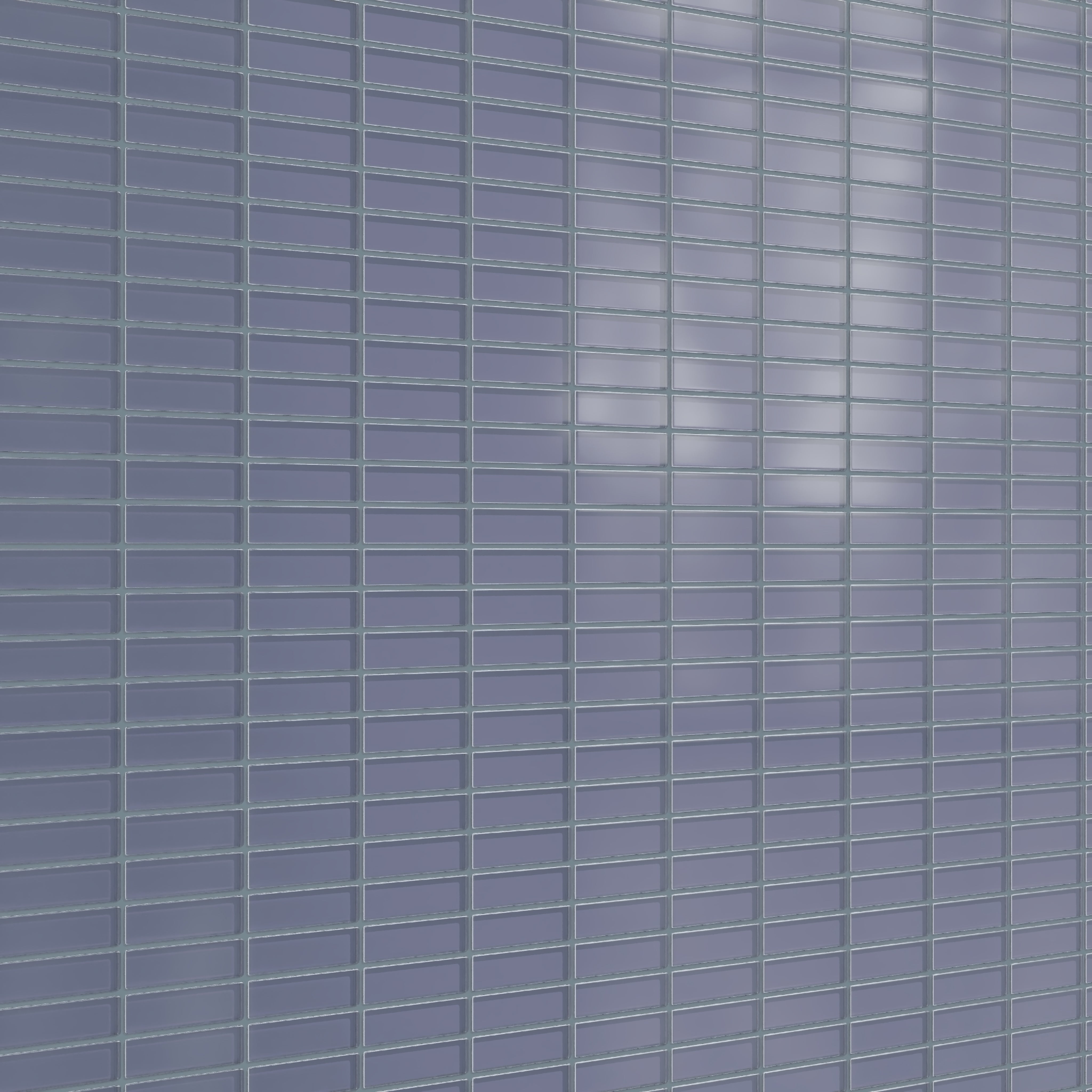 1x4 Straight Set Sheeted Glass Mosaic Tile in Nuthatch Matte