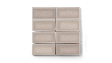 2x4 Straight Set Sheeted Original Ceramic Mosaic Tile in Cardamom Gloss