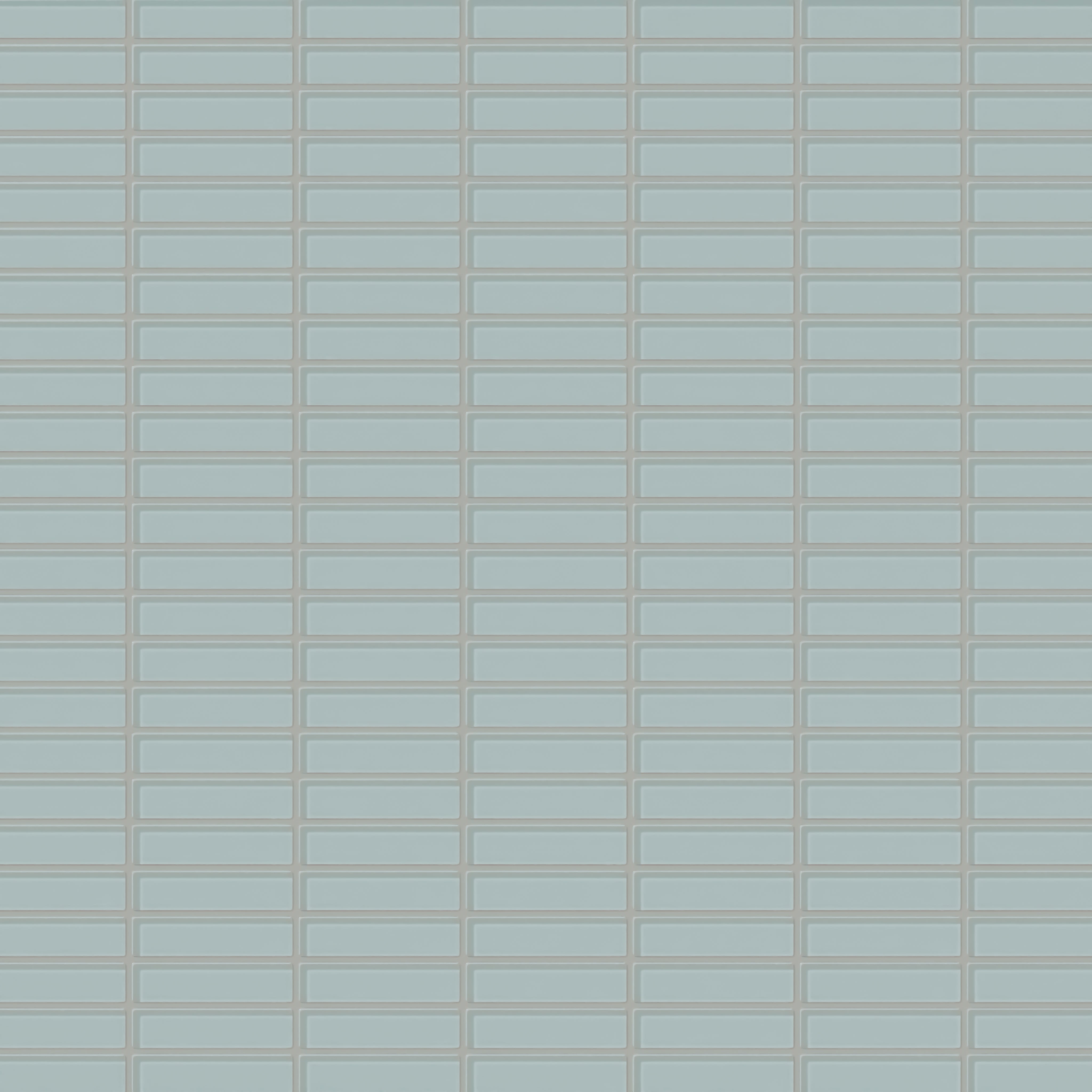 1x4 Straight Set Sheeted Glass Mosaic Tile in Great Blue Heron Gloss