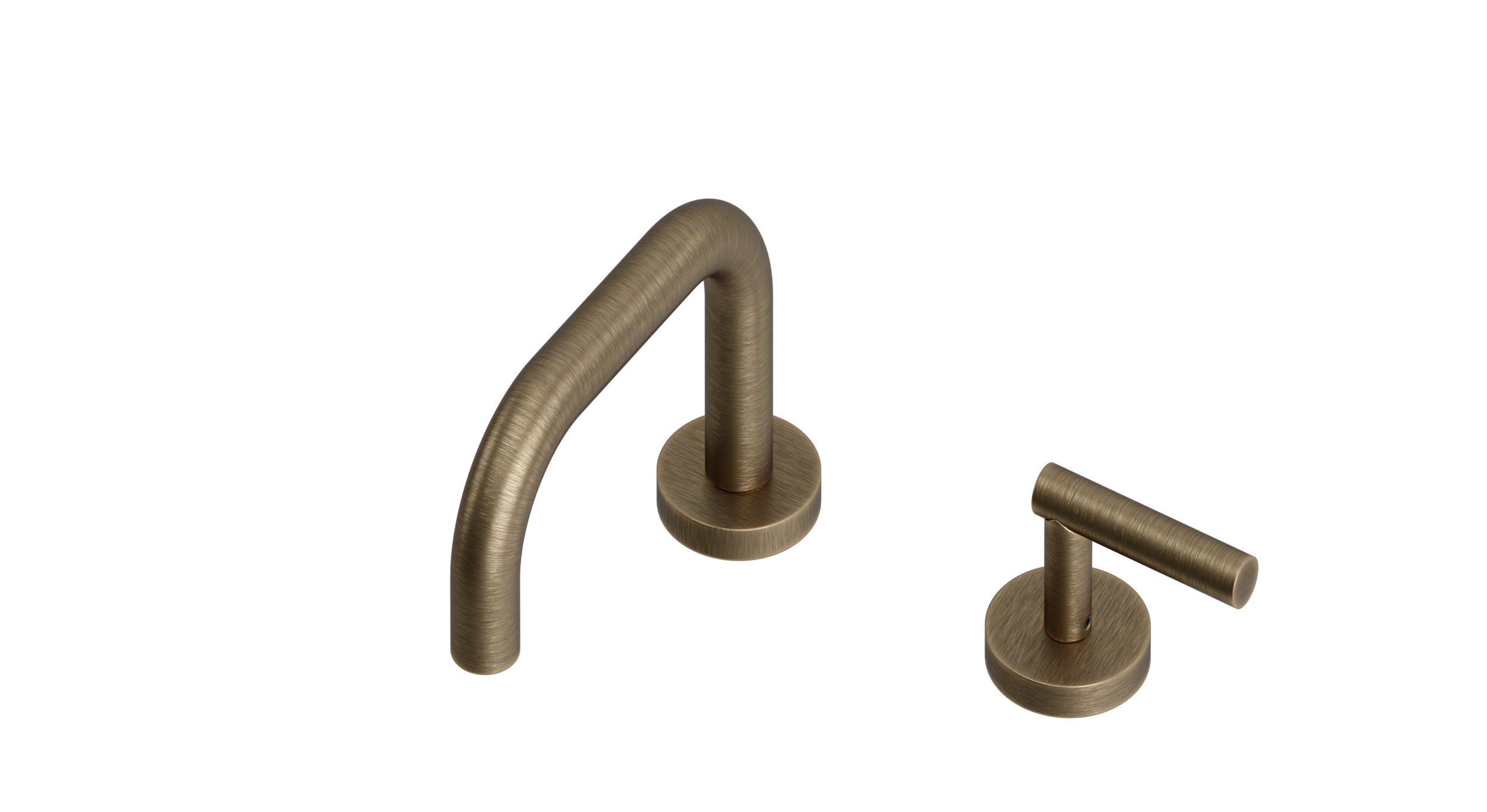 Contour One Handle Deck Mount Squaretop Lavatory Faucet with Soft Lever Handle