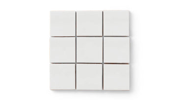 3x3 Straight Set Sheeted Original Ceramic Mosaic Tile in Frost Matte
