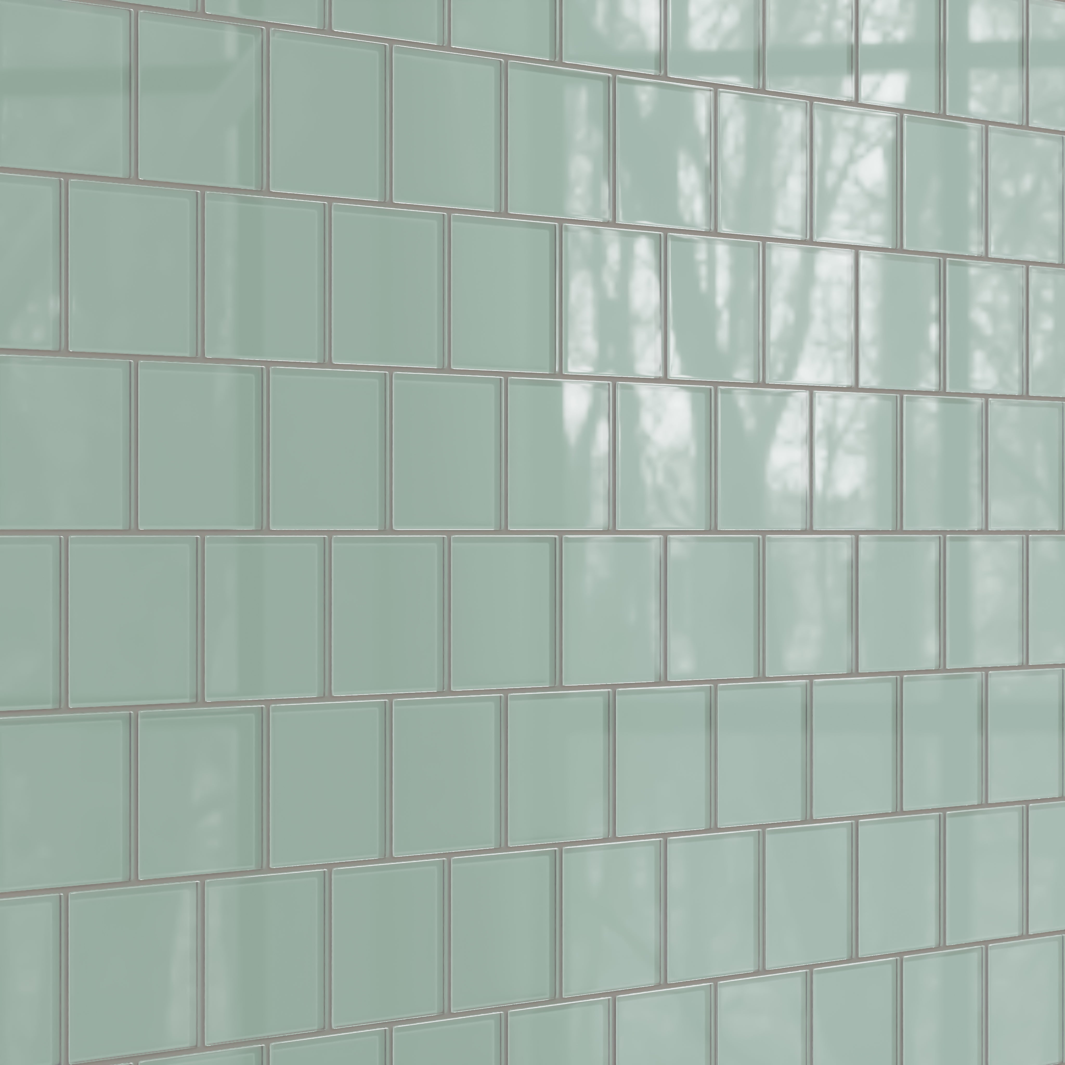 4x4 Glass Tile in Kingfisher Gloss