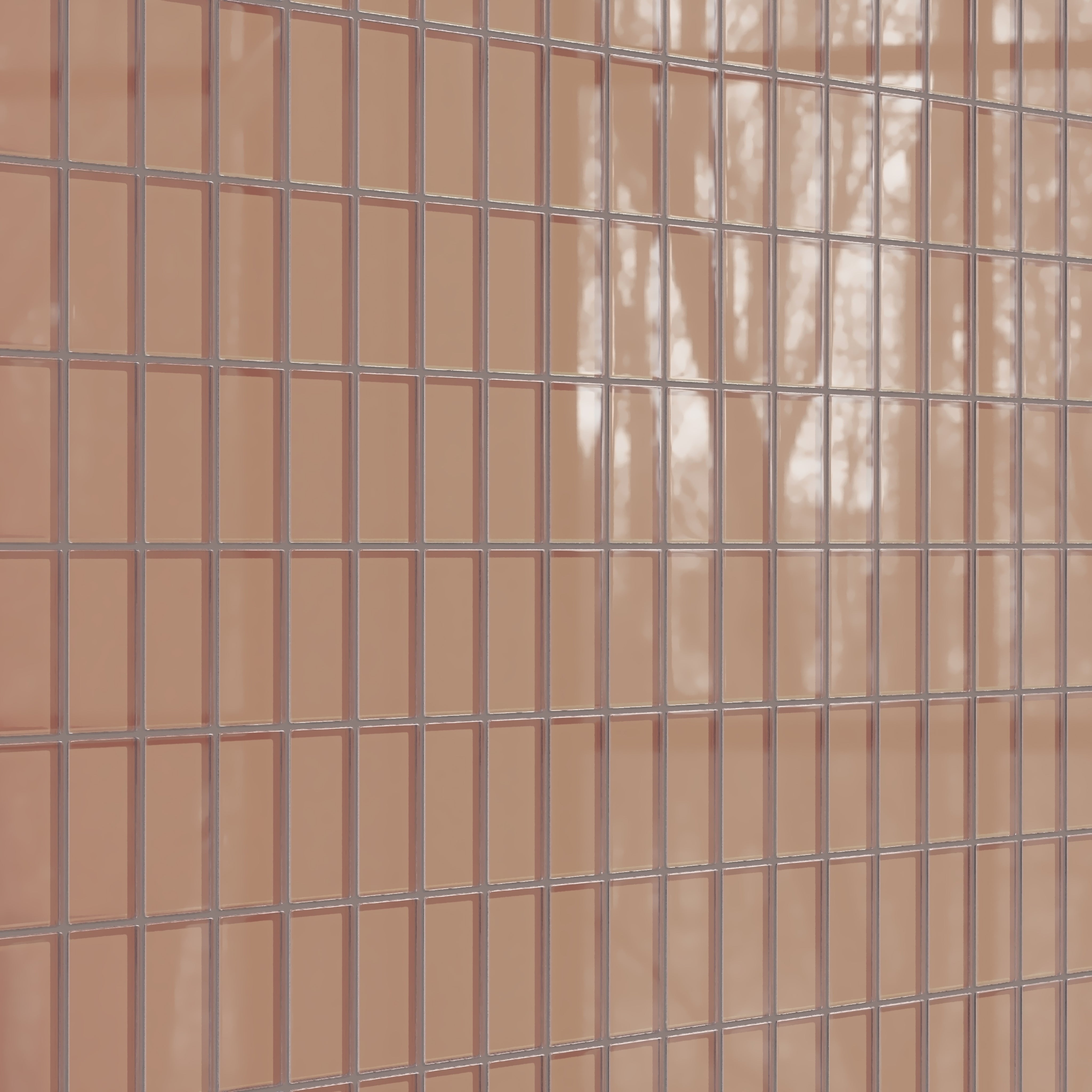 2x4 Straight Set Sheeted Glass Mosaic Tile in Sora Gloss