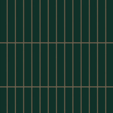 1x6 Straight Set Sheeted Original Ceramic Mosaic Tile in Evergreen Matte