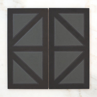 6x12 Handpainted Sample New York  in Black Motif